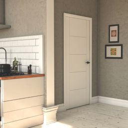 Green & Taylor  Satin Painted White Wooden Ladder Internal Fire FD30 Door 1981mm x 838mm