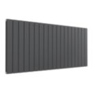 Reina Flat Double 600mm x 1402mm 5002BTU Anthracite Horizontal Designer Radiator