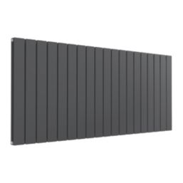 Reina Flat Double 600mm x 1402mm 5002BTU Anthracite Horizontal Designer Radiator