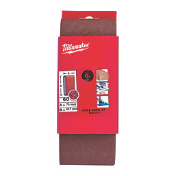 Milwaukee  60 Grit Multi-Material Sanding Belts 457mm x 75mm 5 Pack