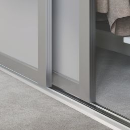 Spacepro Shaker 2-Door Sliding Wardrobe Door Kit Cashmere Frame Cashmere Panel 1753mm x 2260mm