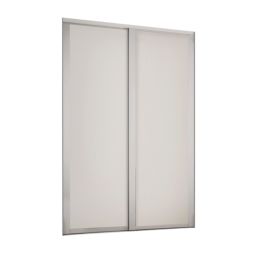 Spacepro Shaker 2-Door Sliding Wardrobe Door Kit Cashmere Frame Cashmere Panel 1753mm x 2260mm