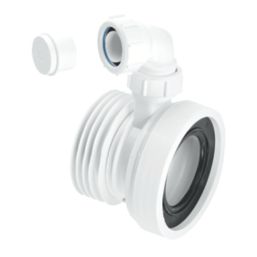 McAlpine  Rigid Straight Toilet Connector White 120mm
