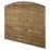 Forest Dome Double-Slatted Curved Top Fence Panels Natural Timber 6' x 6' Pack of 4
