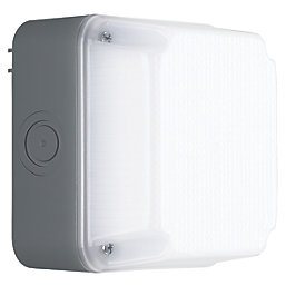 Luceco Storm Indoor & Outdoor Square LED Bulkhead Grey 4.5W 400lm