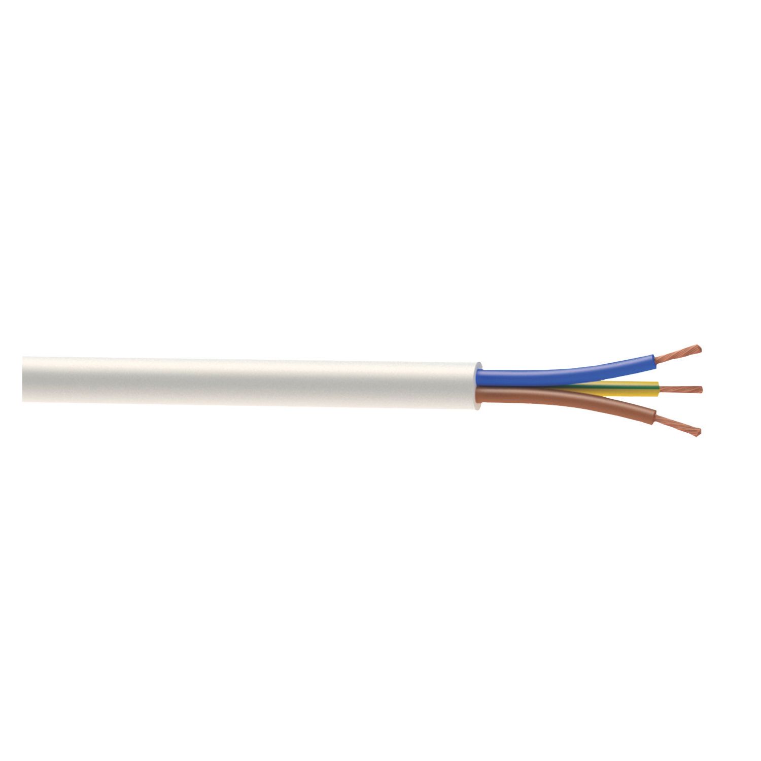 Time 3183Y White 3-Core 1.5mm² Flexible Cable 25m Drum (862JY)