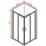 Framed Square Shower Enclosure  LH&RH Polished Silver Effect/Clear 900mm x 900mm x 1850mm