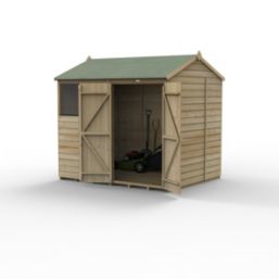 Forest Beckwood 7' 6" x 6' (Nominal) Reverse Apex Shiplap Timber Shed with Assembly