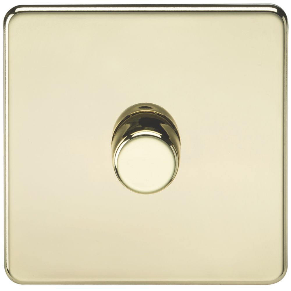 Knightsbridge SF2181PB 1Gang 2Way LED Dimmer Switch Polished Brass
