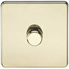 Knightsbridge  1-Gang 2-Way LED Dimmer Switch  Polished Brass