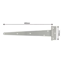 Smith & Locke Matt Silver Tee Hinges 450mm 2 Pack