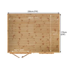 Mercia Maine 7' 6" x 6' (Nominal) Pent Timber Summerhouse