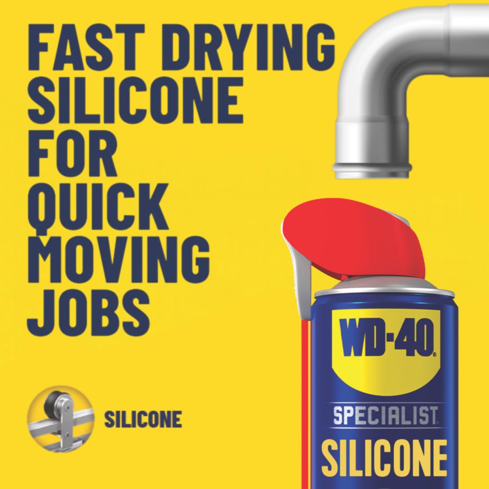 WD-40 Silicone Lubricant 400ml - Screwfix