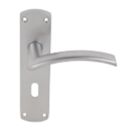 Smith & Locke Tres Fire Rated LoB Lock Door Handles Pair Satin Chrome