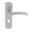 Smith & Locke Tres Fire Rated LoB Lock Door Handles Pair Satin Chrome