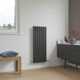 Ximax Fortuna 1000mm x 410mm 1707BTU Black Vertical Designer Radiator