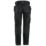Snickers 6902 Stretch Work Trousers Black 35" W 32" L
