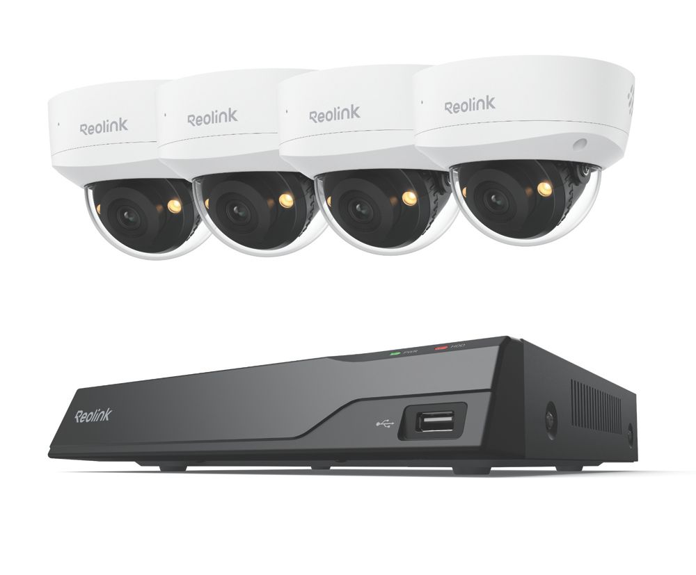 SANNCE 4K 8CH NVR + 4x 3MP POE Security Camera System – Two-Way Audio, Outdoor, IP66, No HDD