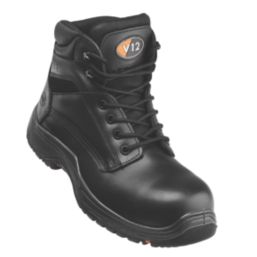 V12 Footwear Bison Size 12  Black Water-Resistant  Safety Boots