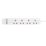 Masterplug 13A 4-Gang Unswitched  Extension Lead + 2.1A 2-Outlet Type A & C USB Charger White 1m