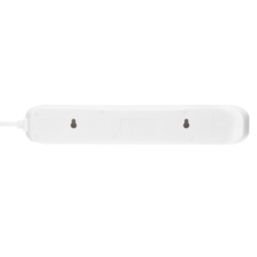 Masterplug 13A 4-Gang Unswitched  Extension Lead + 2.1A 2-Outlet Type A & C USB Charger White 1m