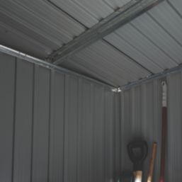 Rowlinson Trentvale 6' 6" x 3' 6" (Nominal) Pent Metal Shed Dark Grey