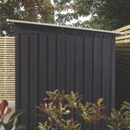 Rowlinson Trentvale 6' 6" x 3' 6" (Nominal) Pent Metal Shed Dark Grey