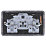 Schneider Electric Lisse Deco 13A 2-Gang DP Switched Plug Socket Mocha Bronze  with Black Inserts