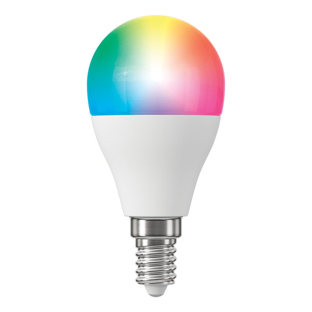 LAP E27 Mini Globe RGB & White LED Smart Light Bulb 4.2W 470lm - Screwfix