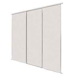 Spacepro Classic 3-Door Sliding Wardrobe Door Kit Cashmere Frame Cashmere Panel 1760mm x 2260mm