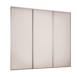 Spacepro Classic 3-Door Sliding Wardrobe Door Kit Cashmere Frame Cashmere Panel 1760mm x 2260mm