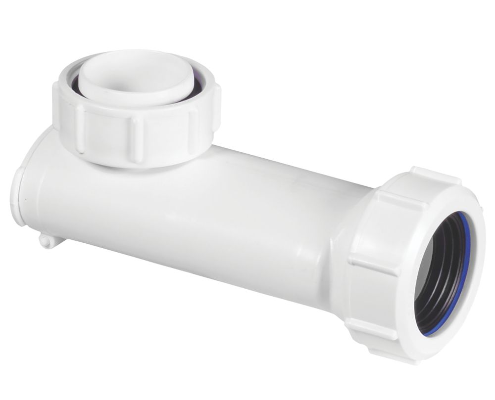 McAlpine Wash Hand Basin Space Saver with Self-Closing Waste Valve White 32mm x 32mm