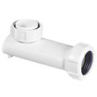 McAlpine Wash Hand Basin Space Saver with Self-Closing Waste Valve White 32mm x 32mm
