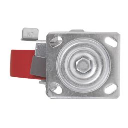 Essentials Industrial Braked Swivel Castor 150mm Red
