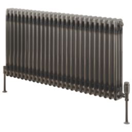 Reina 600mm x 1190mm 5276BTU Raw Metal Horizontal 3 Column Radiator