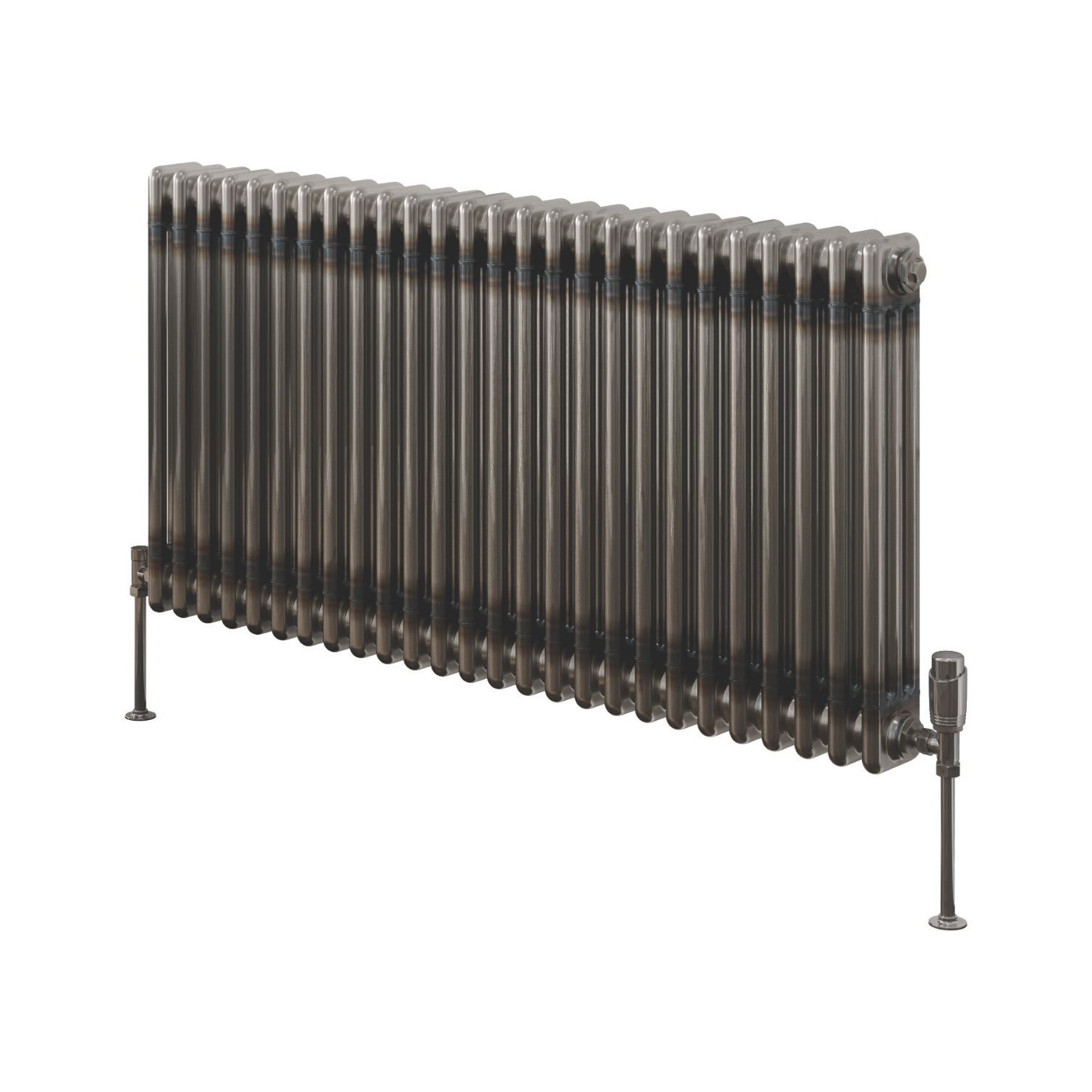 Reina 600mm x 1190mm 5276BTU Raw Metal Horizontal 3 Column Radiator (863LH)