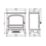 Be Modern Trowpoint Grande Black Electric Freestanding Stove 635mm x 665mm