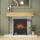 Be Modern Trowpoint Grande Black Electric Freestanding Stove 635mm x 665mm
