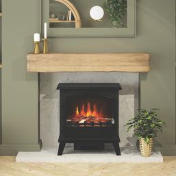 Be Modern Trowpoint Grande Black Electric Freestanding Stove 635mm x 665mm