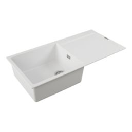 Carysil GD100L-WH 1 Bowl Granite Composite Kitchen Sink White Reversible 1000mm x 500mm