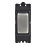 Contactum  10AX 2-Way Modular Light Switch Brushed Steel with Black Inserts