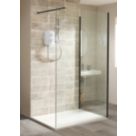 Triton Neo  Frameless Showerwall  Black 1000mm x 2000mm