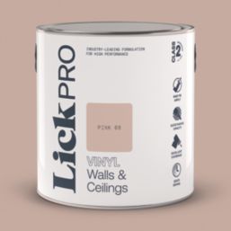 LickPro  2.5Ltr Pink 08 Vinyl Matt Emulsion  Paint