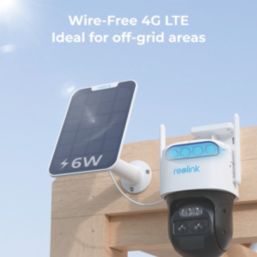 Reolink 2K TrackMix Auto PTZ Solar 64GB Solar-Powered White Wireless 1296p Indoor & Outdoor Round 4G Smart Security Camera