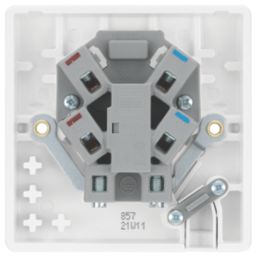 British General  13A Unswitched Fused Spur & Flex Outlet with LED White