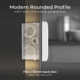 British General  13A Unswitched Fused Spur & Flex Outlet with LED White