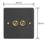 Varilight  10A 2-Gang 2-Way Light Switch  Matt Black with Colour-Matched Inserts