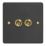 Varilight  10A 2-Gang 2-Way Light Switch  Matt Black with Colour-Matched Inserts