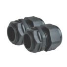 Tower Nylon Male Comp Gland 25mm Black 2 Pack