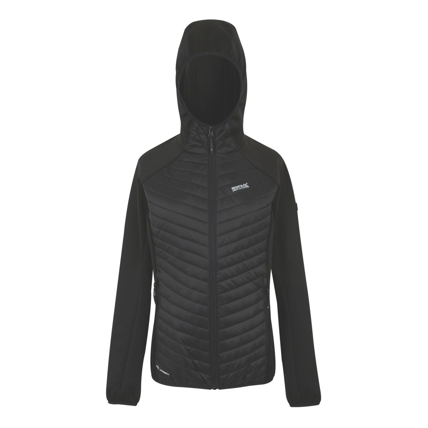 Regatta Andreson Hybrid Womens Jacket Black Size 8 (864AT)